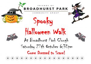 poster advertising spooky bat walk